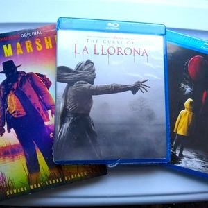 HORROR-fest! 3 DVDs/Blu-ray. IT, The Marshes, La Llorona. New